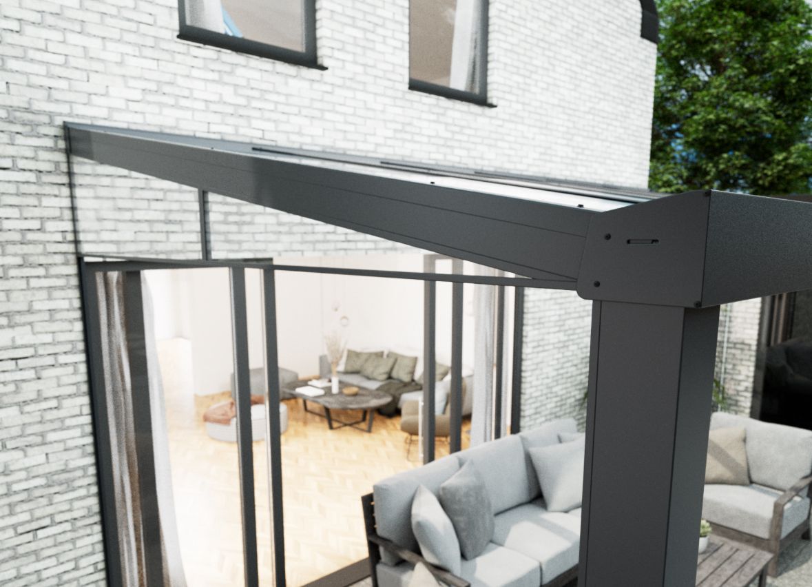 Keil Glas Rechts Anthrazit
