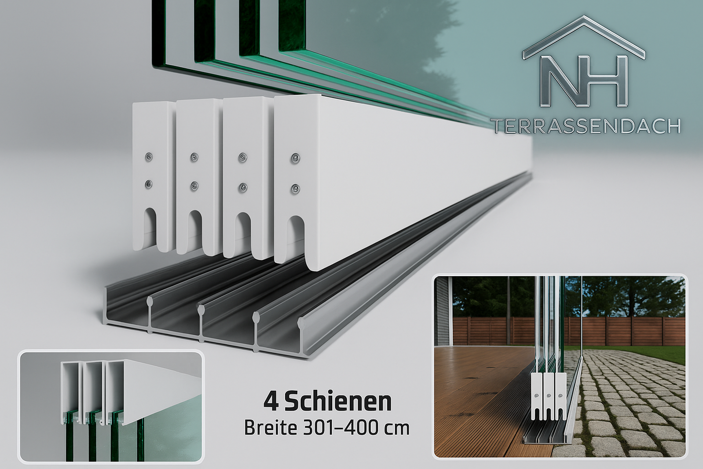 4-Schienen System mit NH Logo