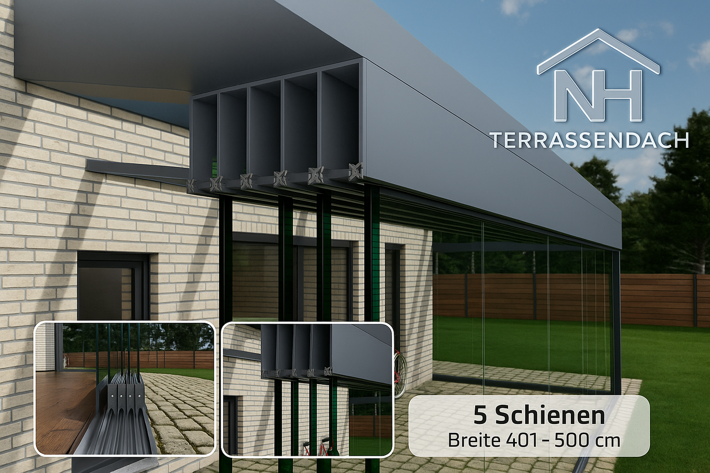 5-Schienen System mit NH Logo