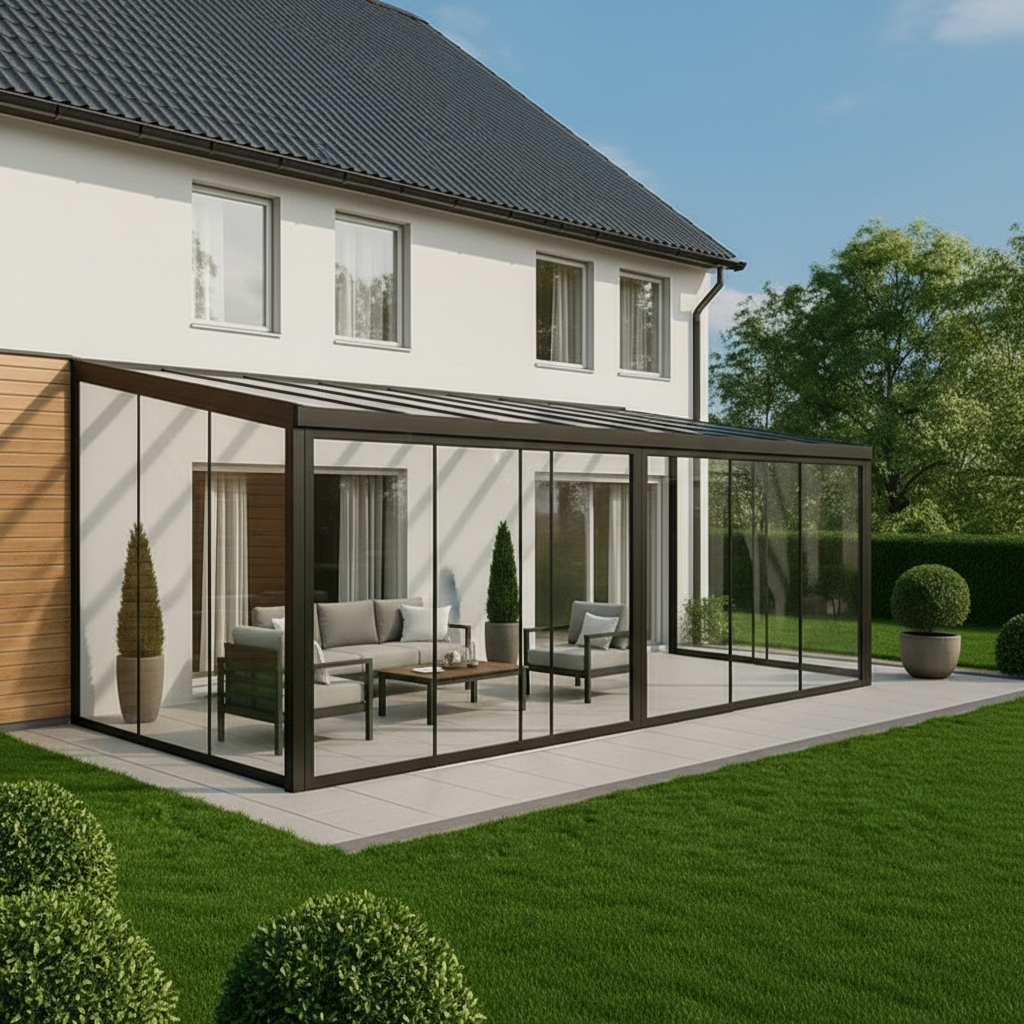Glasschiebewand im passenden Design