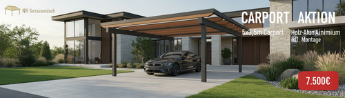 Carport Aktion 5x3,5m inkl. Montage 7500€