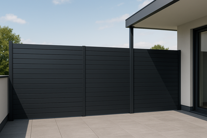 Lamellen Wand Terrassendach Installation
