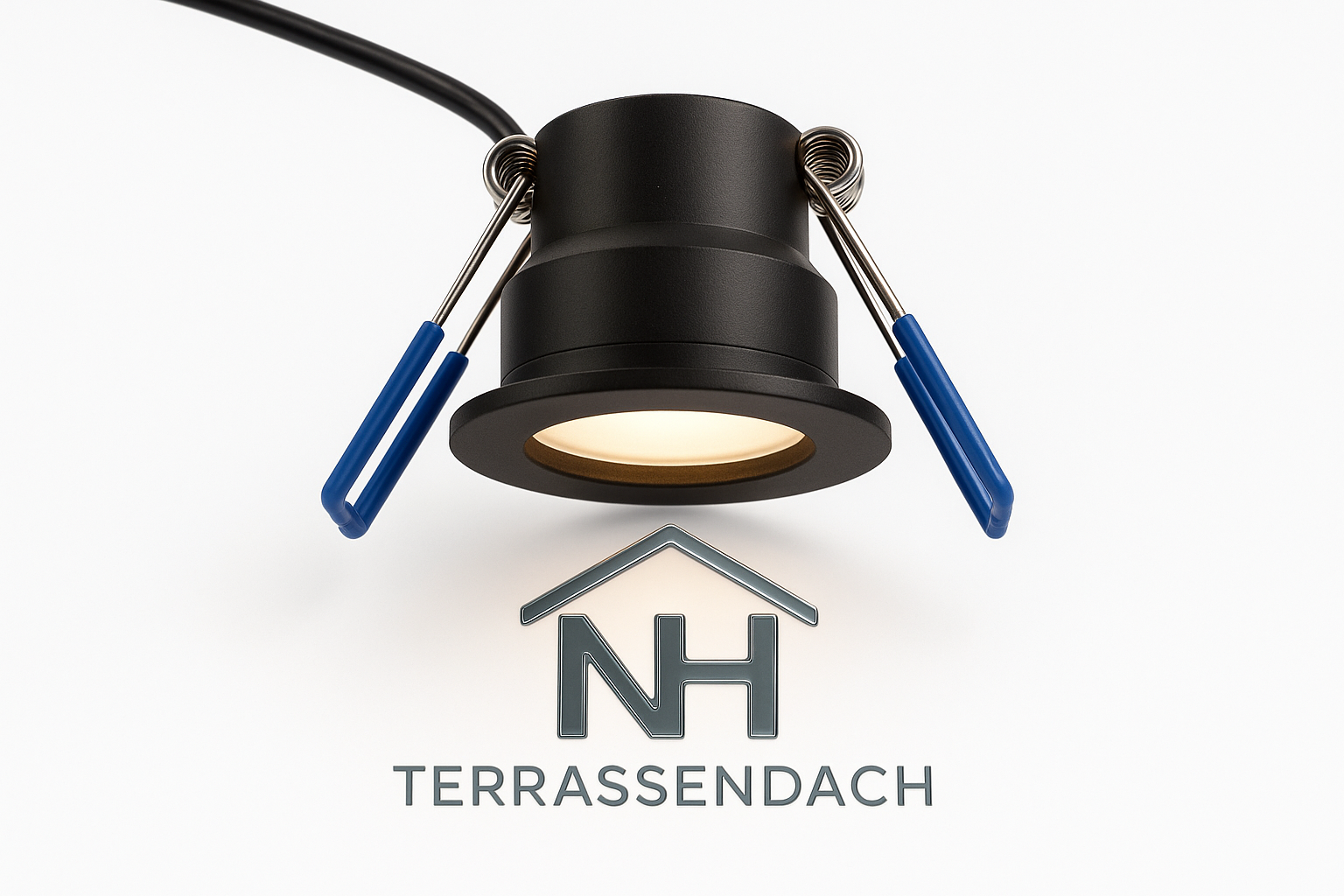 LED-Einbaustrahler mit Federklammern und NH Logo